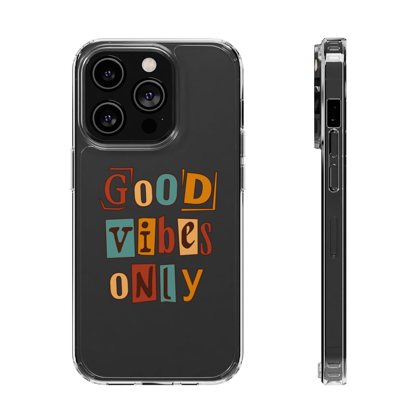 Good Vibes Only Clear Phone Case for Iphone and Samsung Galaxy