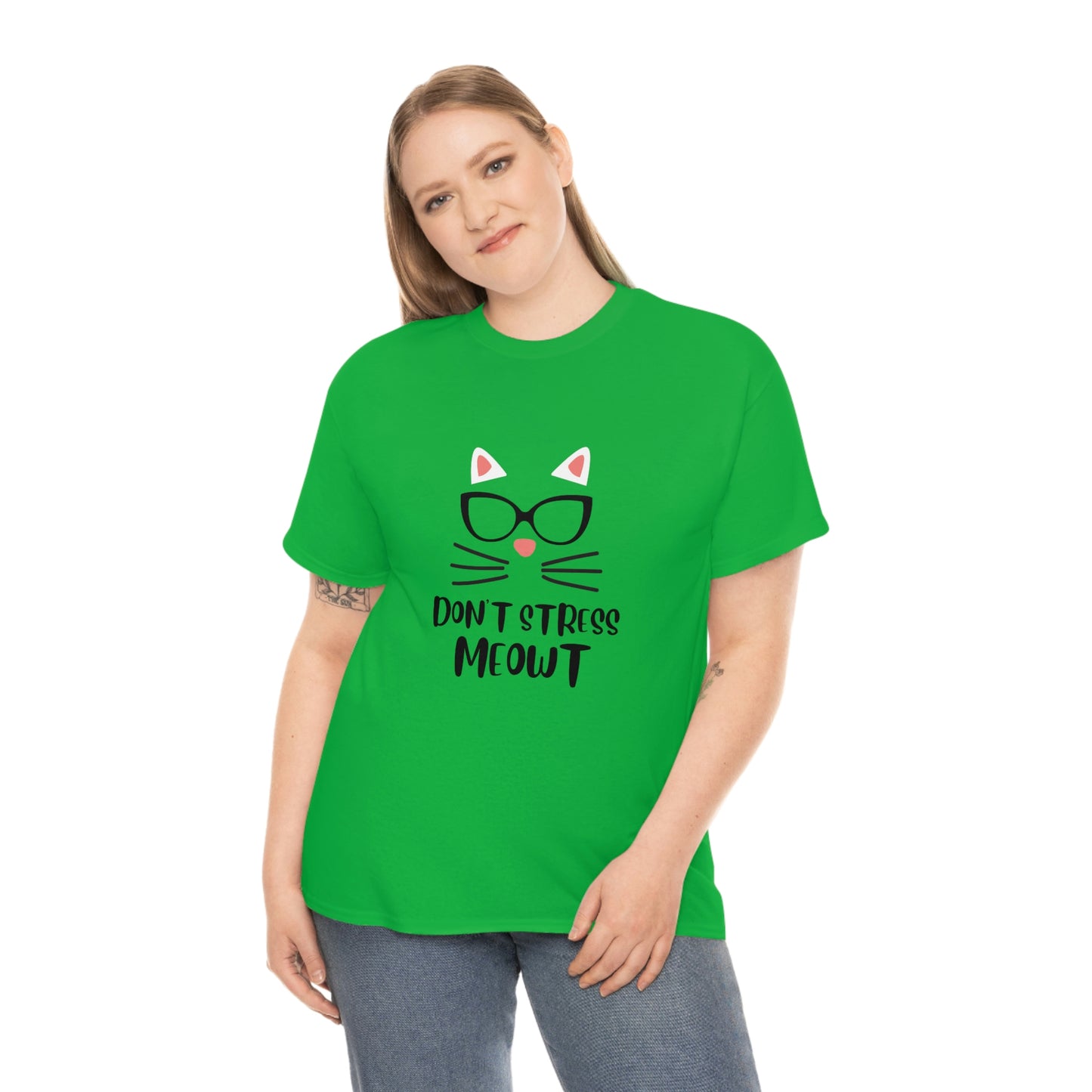 Don't Stress Meowt" Funny Cat T-Shirt