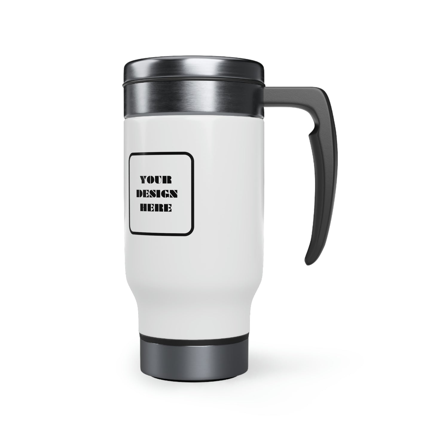 Custom Design Stainless Steel Travel Mug with Handle, 14oz
