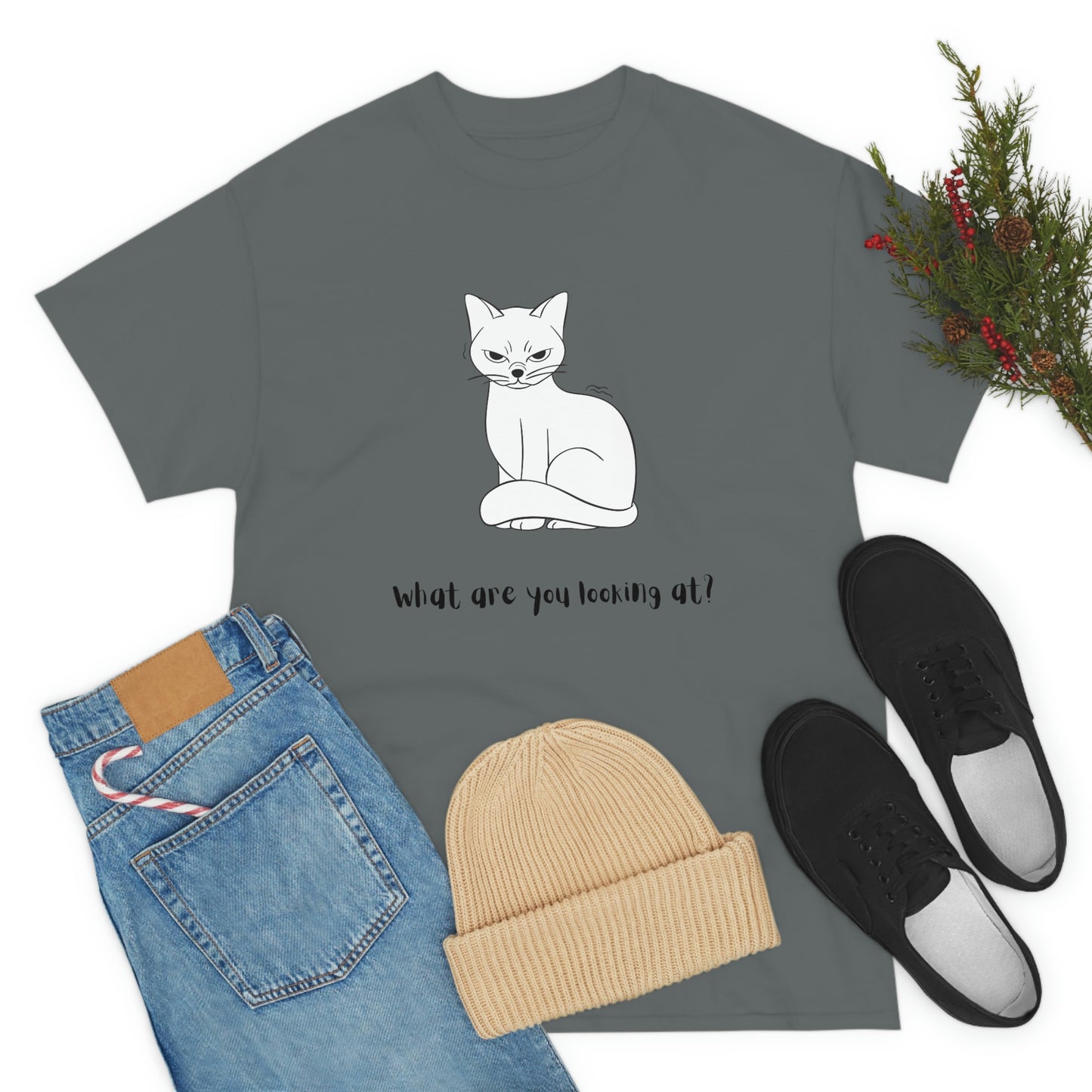 What Are You Looking At? Angry Cat T-Shirt