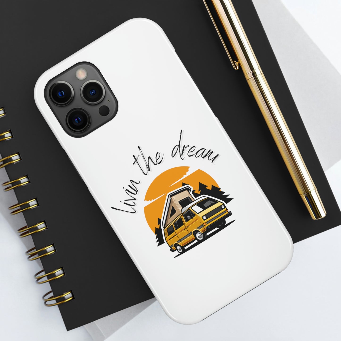 Livin the Dream RV Theme Tough Phone Cases, Case-Mate, Iphone 11 to Iphone 14 all models, Samsung Galaxy S6