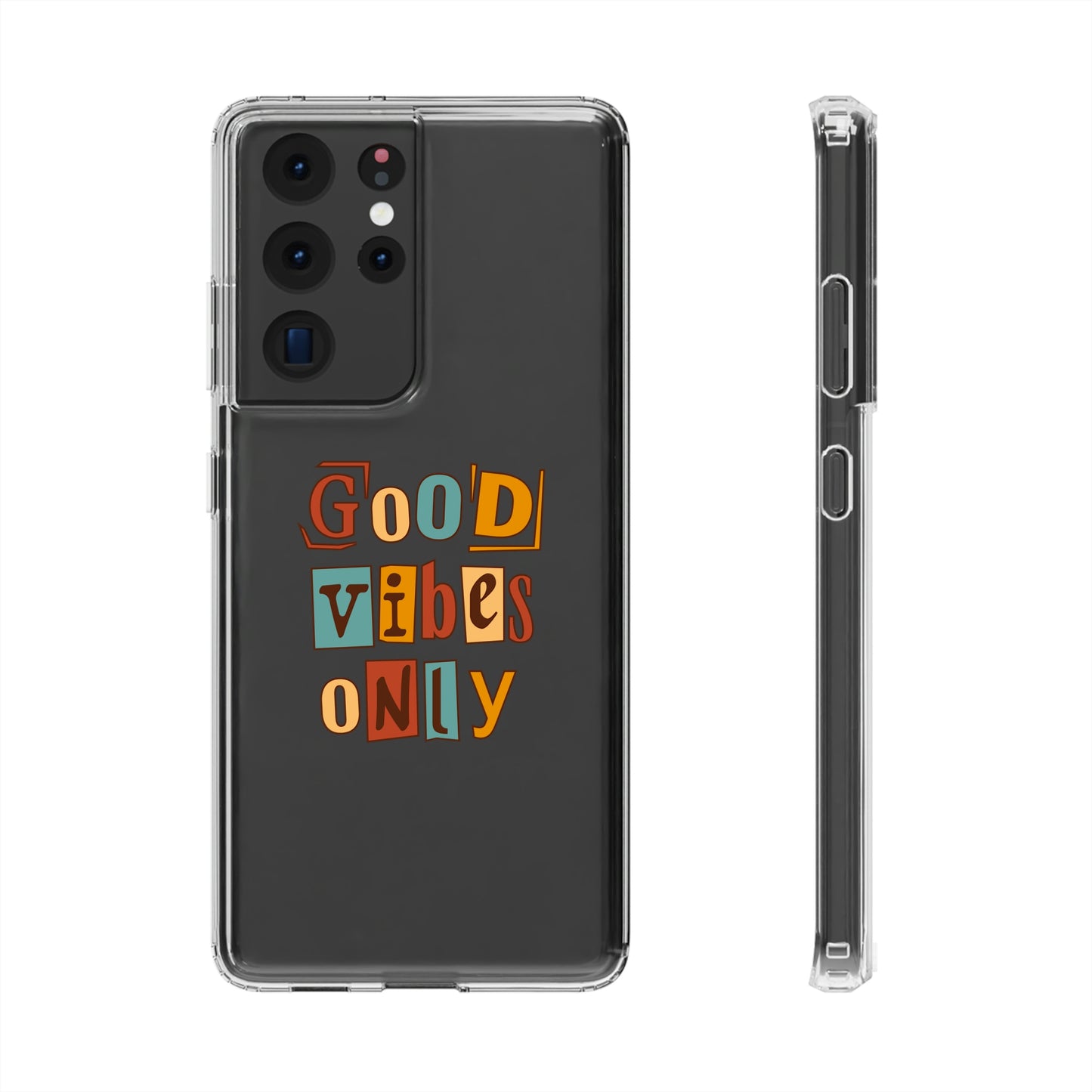 Good Vibes Only Clear Phone Case for Iphone and Samsung Galaxy