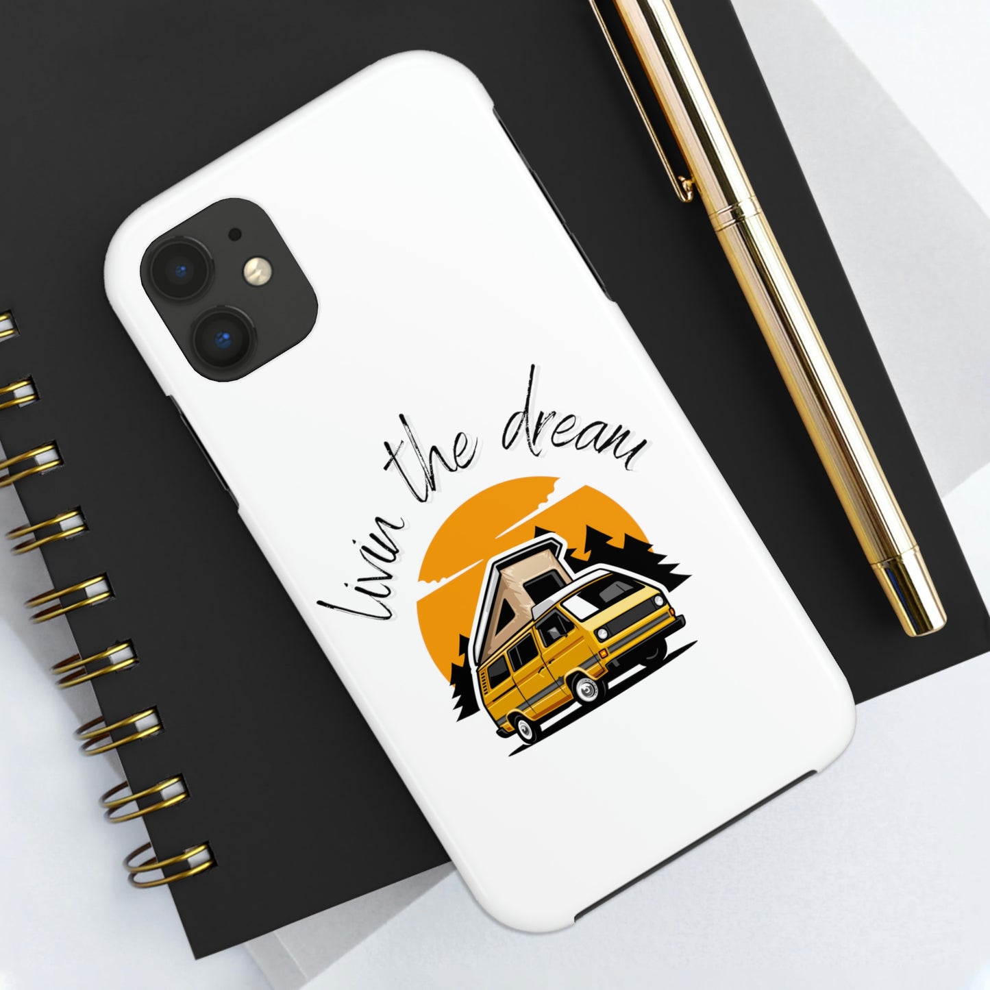 Livin the Dream RV Theme Tough Phone Cases, Case-Mate, Iphone 11 to Iphone 14 all models, Samsung Galaxy S6