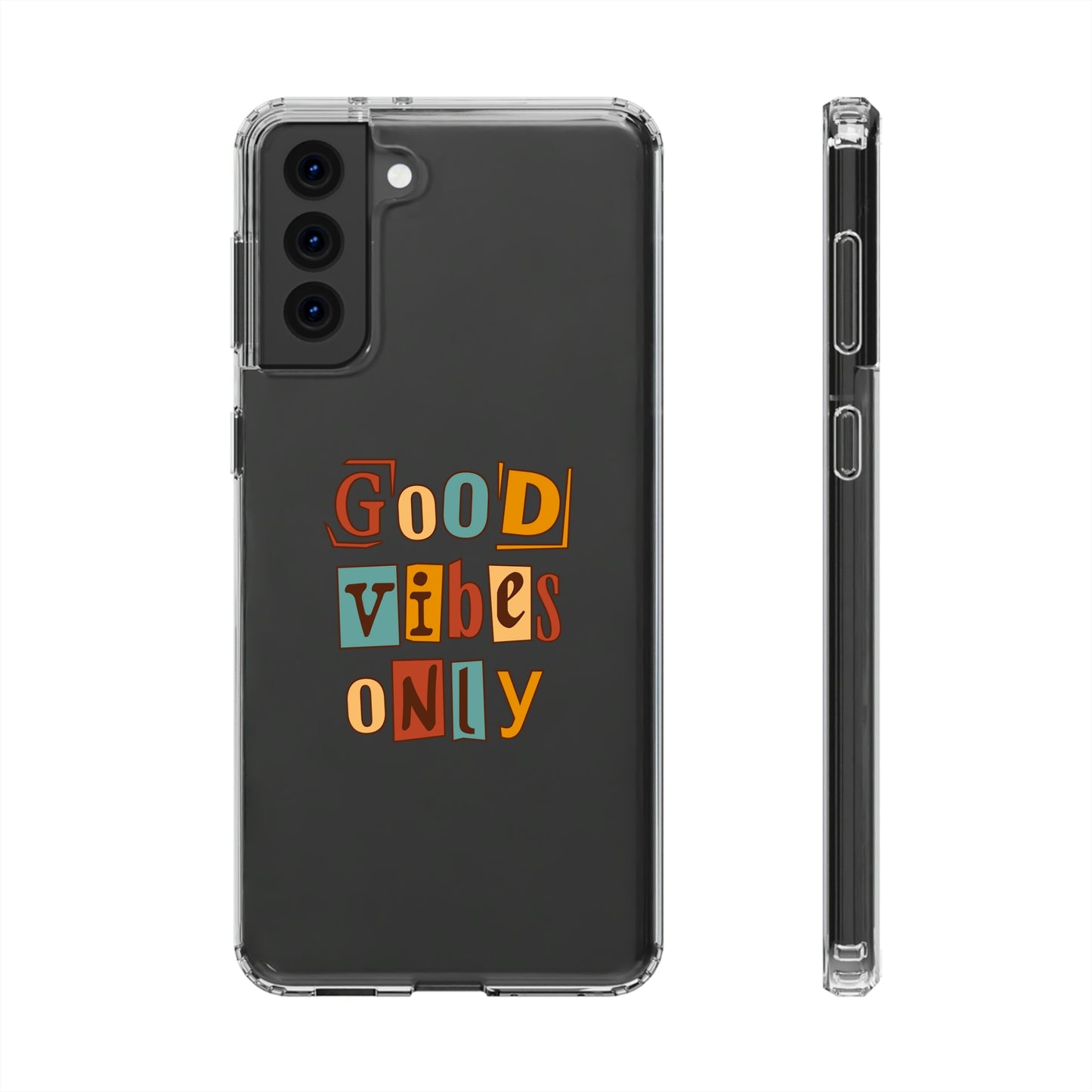 Good Vibes Only Clear Phone Case for Iphone and Samsung Galaxy