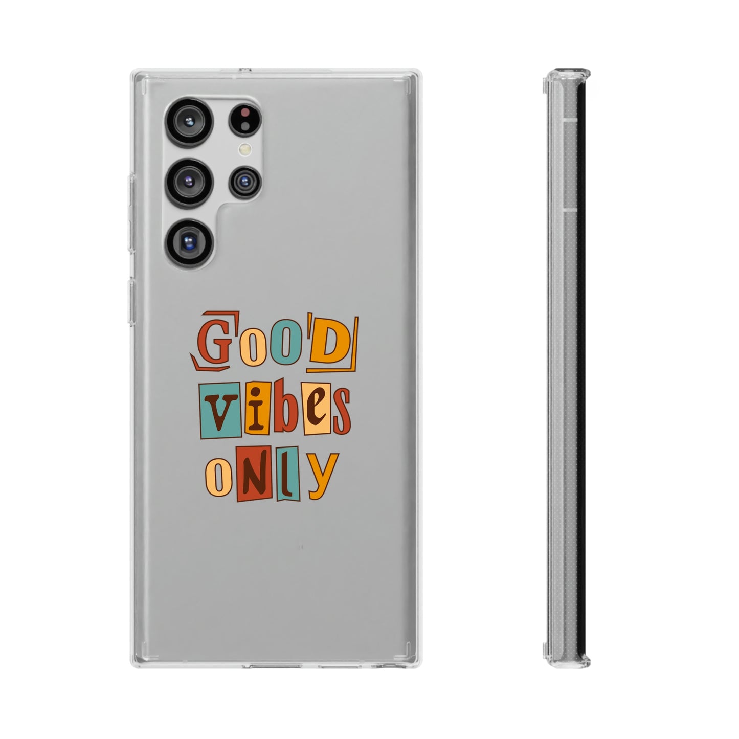 Good Vibes Only Clear Phone Case for Iphone and Samsung Galaxy