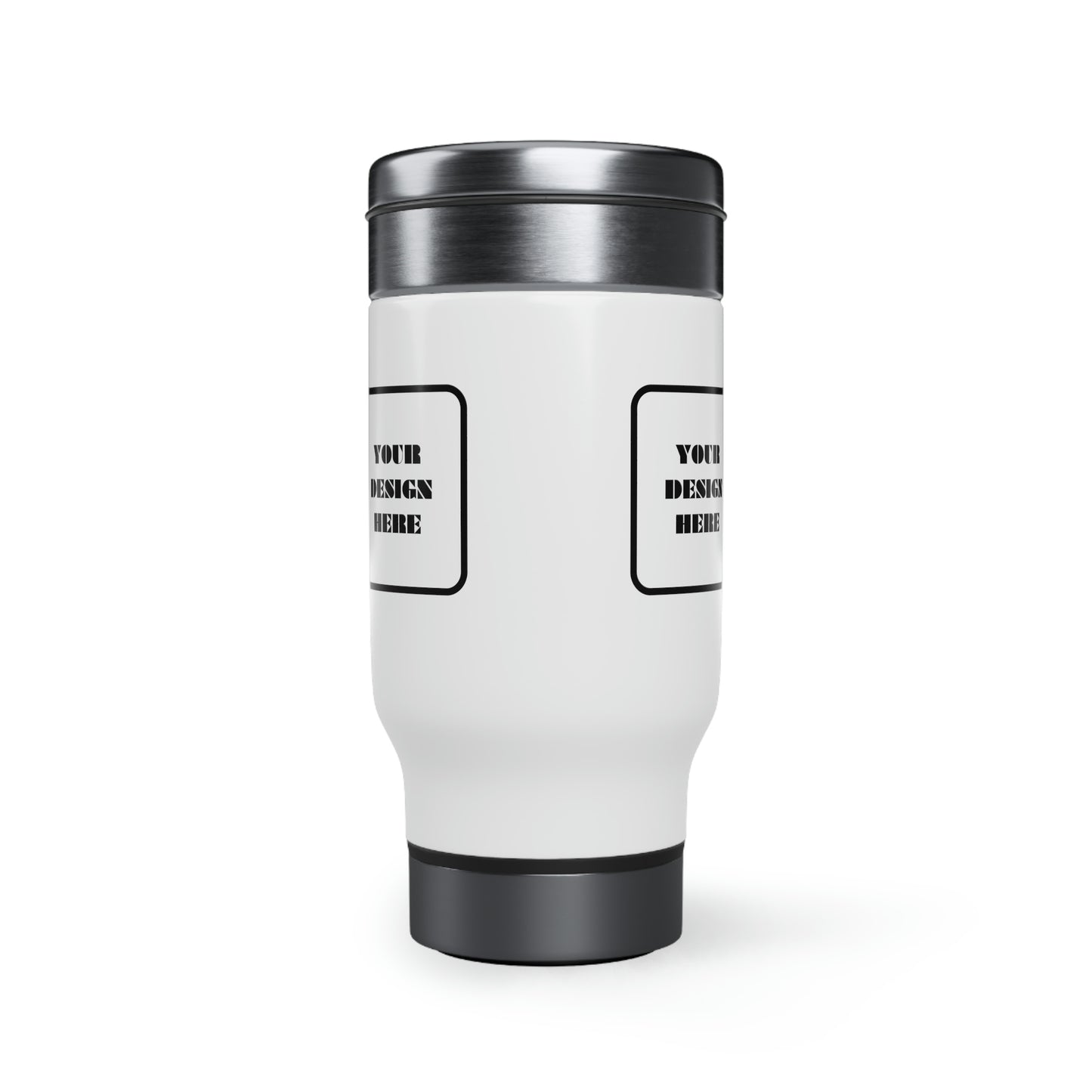 Custom Design Stainless Steel Travel Mug with Handle, 14oz