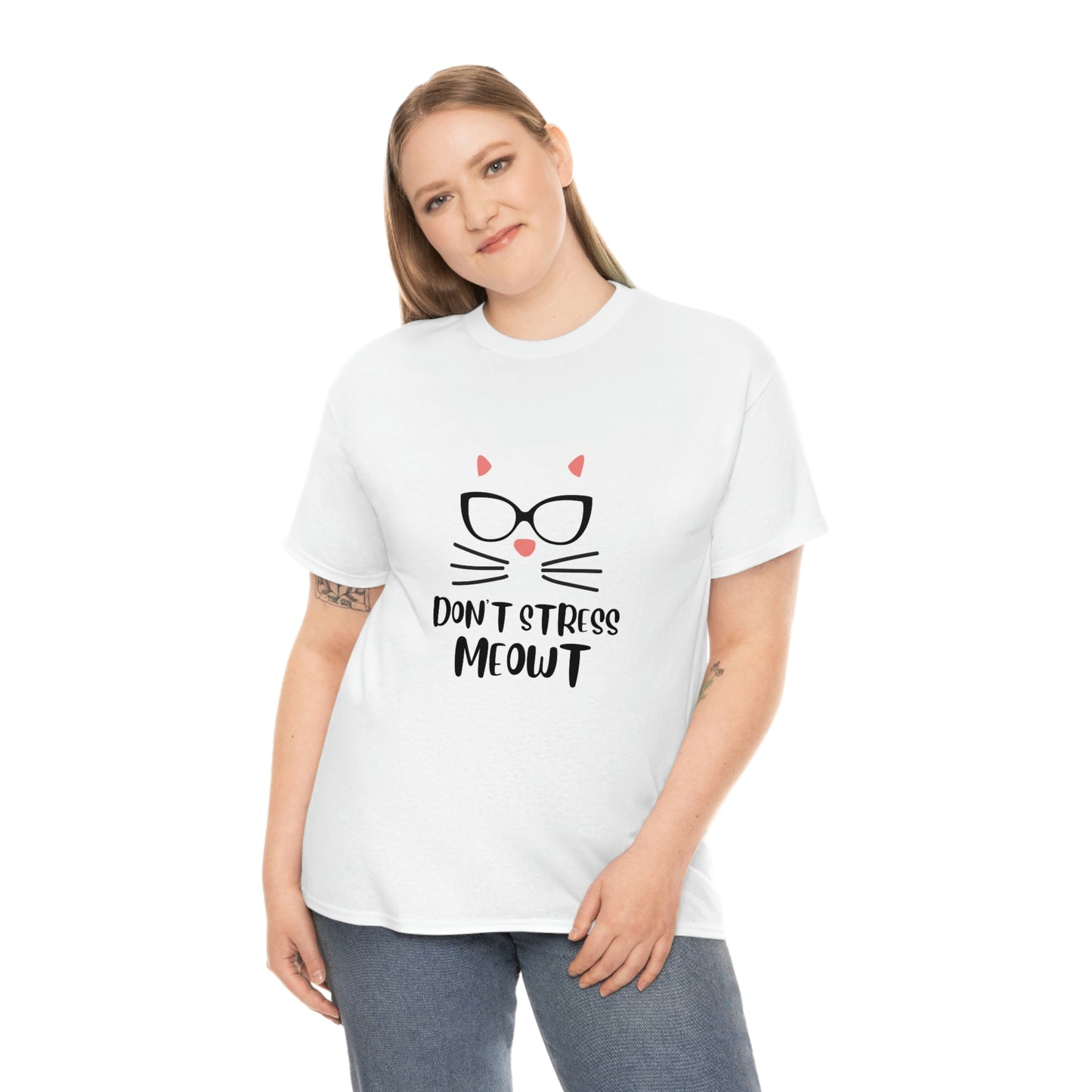 Don't Stress Meowt" Funny Cat T-Shirt