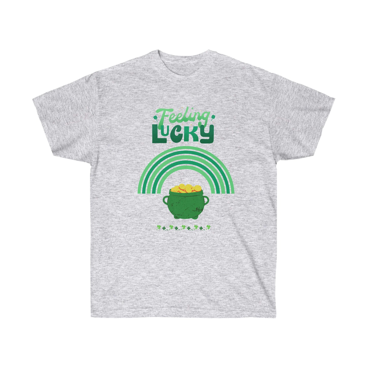 St. Patricks Day, Feeling lucky, rainbow, pot of gold, Unisex Ultra Cotton Tee, Luck of the irish, Erin go Bragh