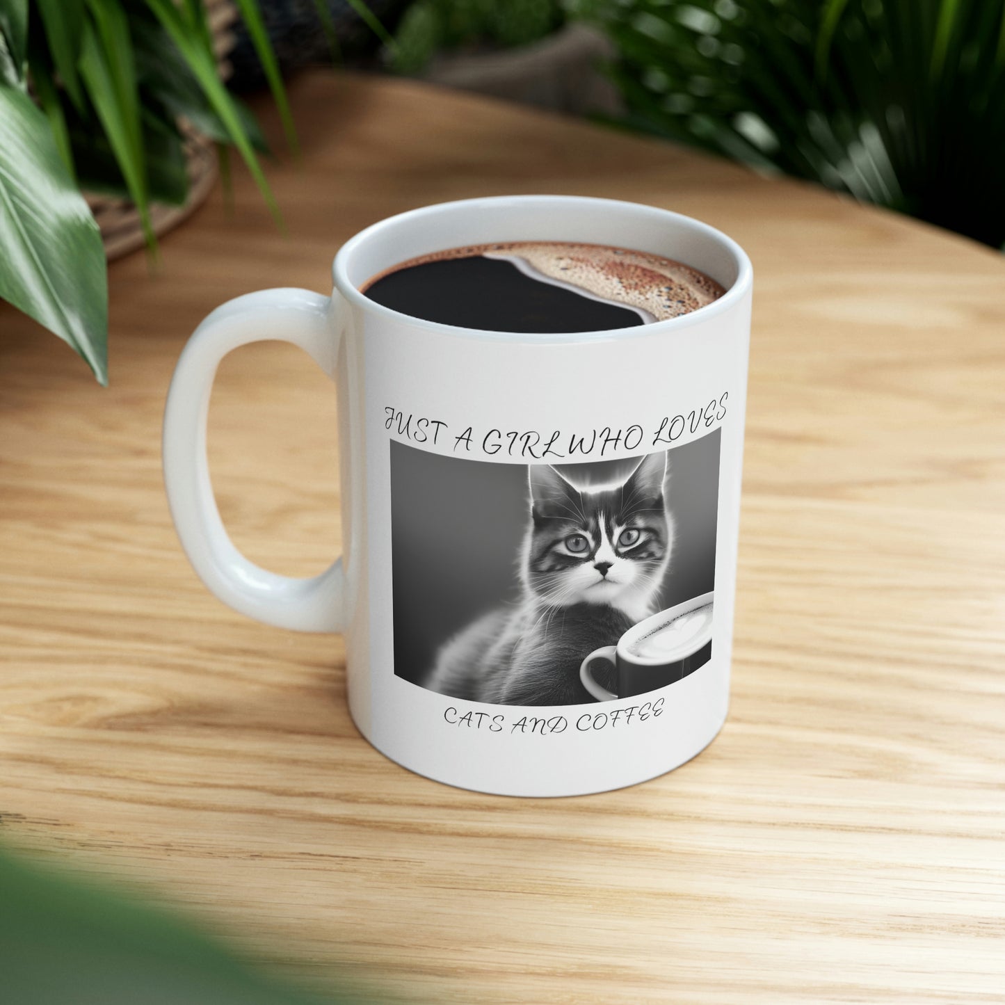 Just a Girl Who Loves Cats and Coffee Mug