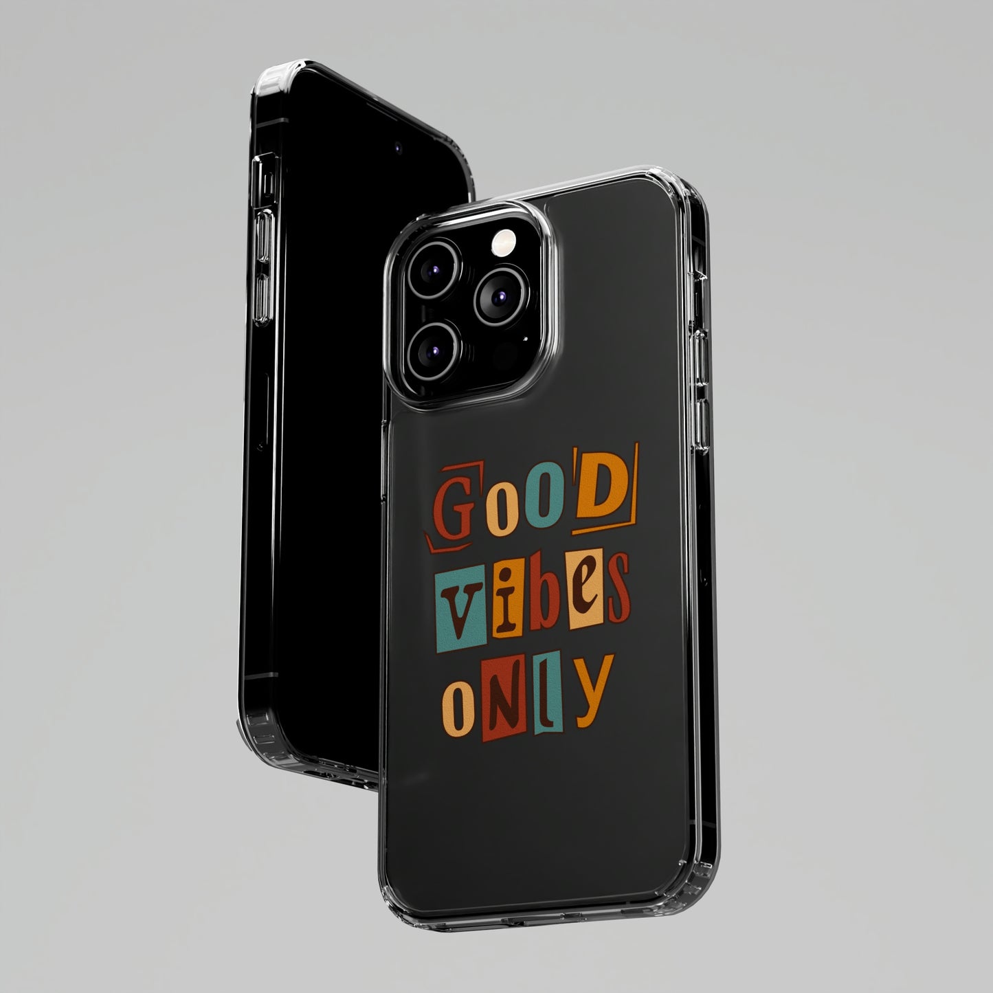 Good Vibes Only Clear Phone Case for Iphone and Samsung Galaxy