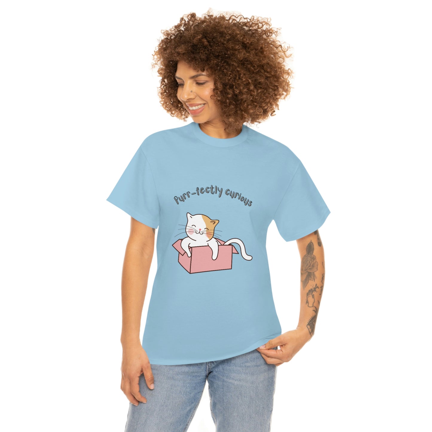 Purr-fectly Curious Cat T-Shirt