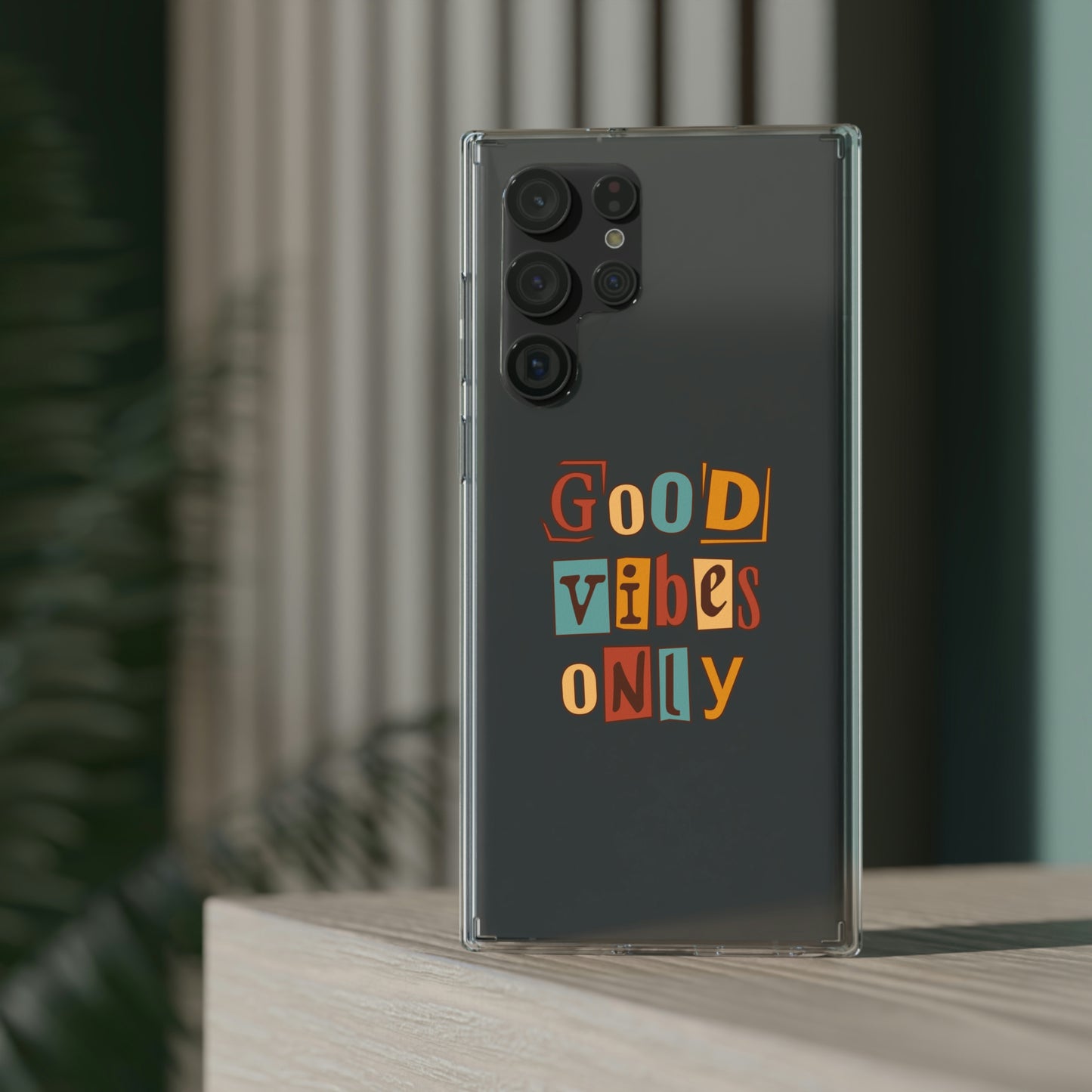 Good Vibes Only Clear Phone Case for Iphone and Samsung Galaxy
