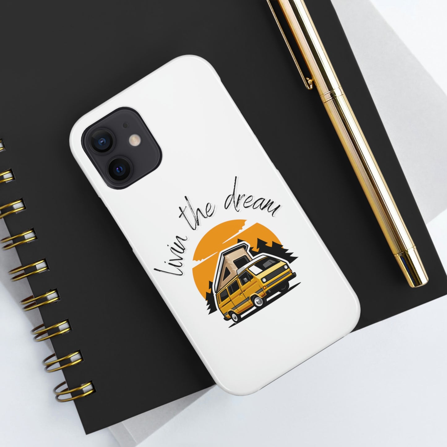 Livin the Dream RV Theme Tough Phone Cases, Case-Mate, Iphone 11 to Iphone 14 all models, Samsung Galaxy S6