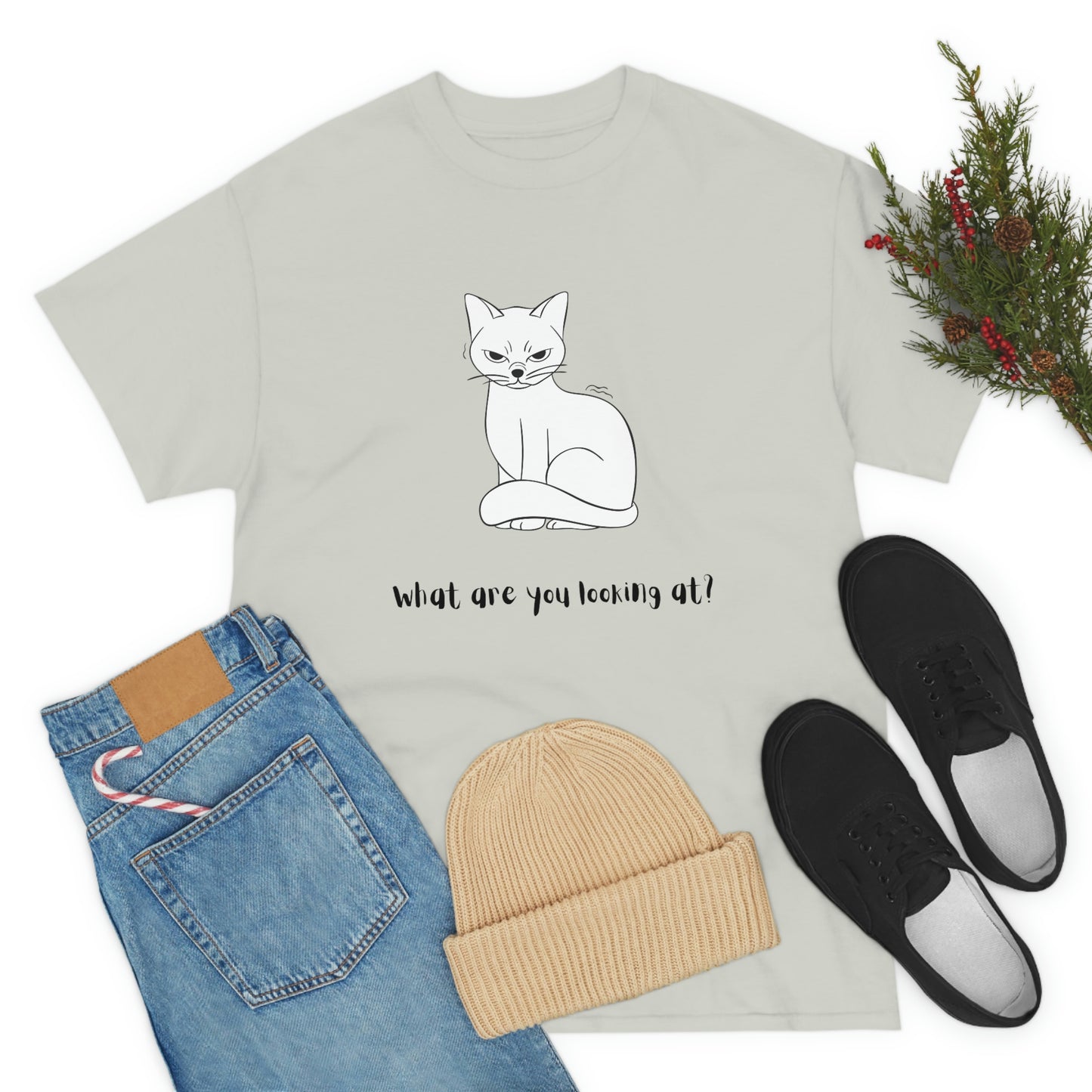 What Are You Looking At? Angry Cat T-Shirt