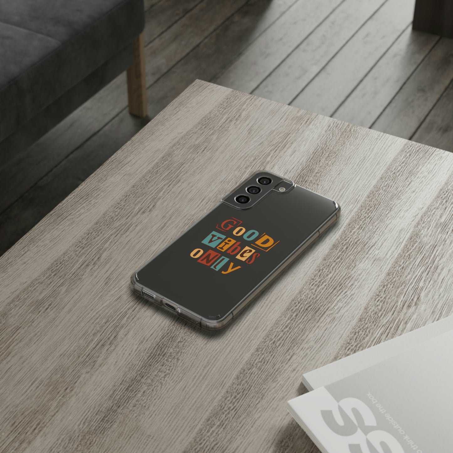 Good Vibes Only Clear Phone Case for Iphone and Samsung Galaxy