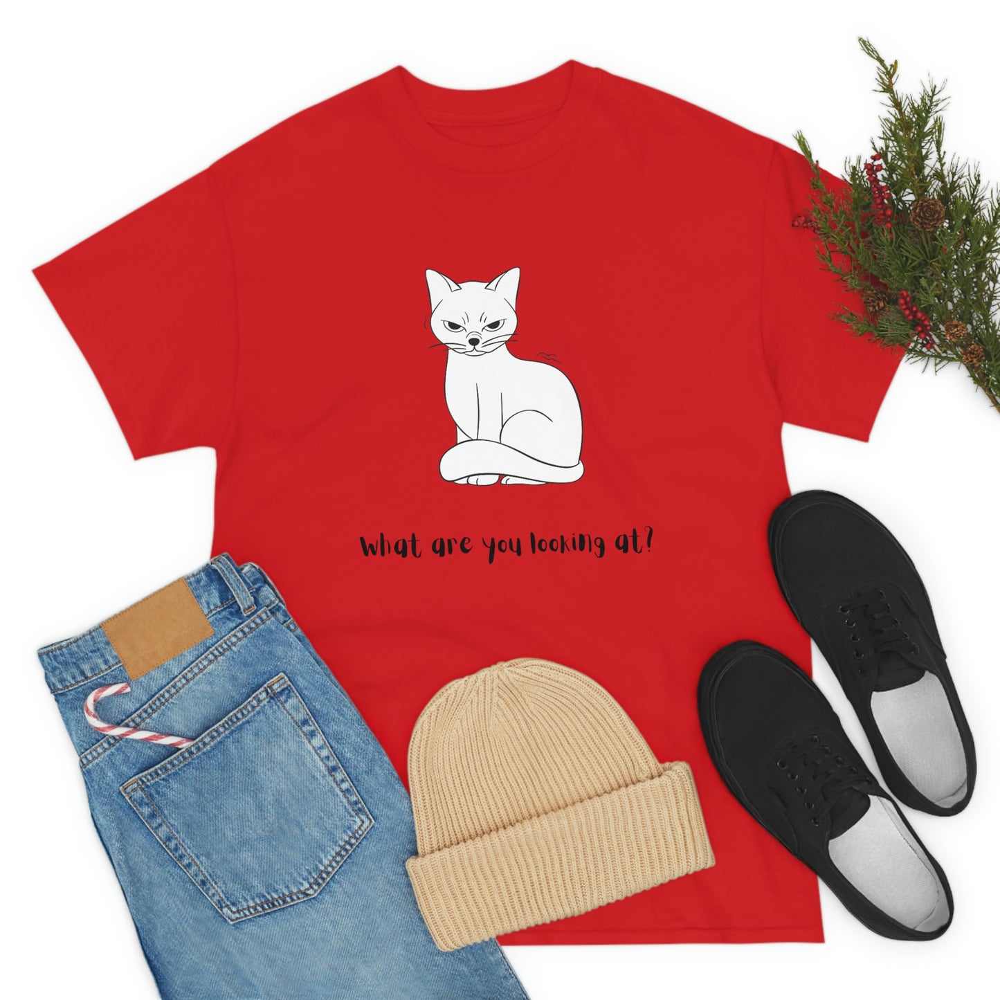 What Are You Looking At? Angry Cat T-Shirt