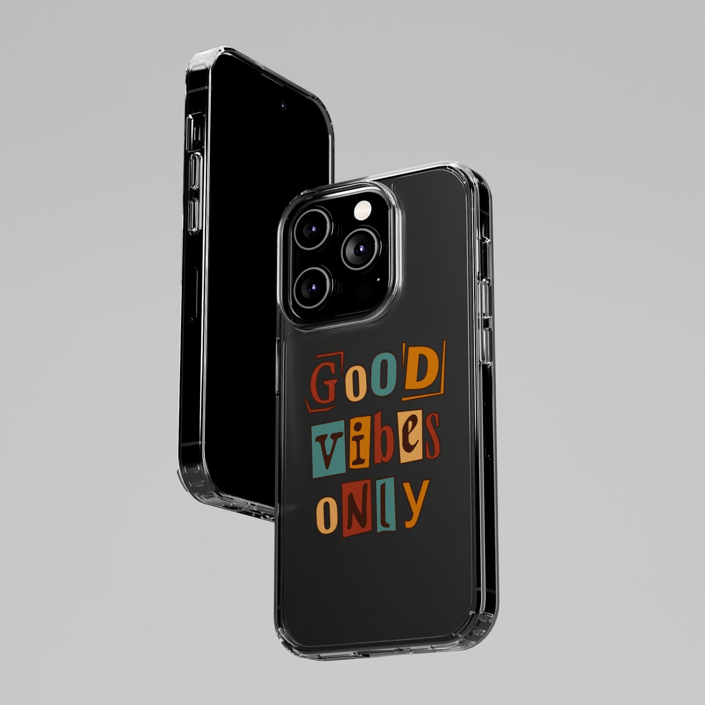 Good Vibes Only Clear Phone Case for Iphone and Samsung Galaxy