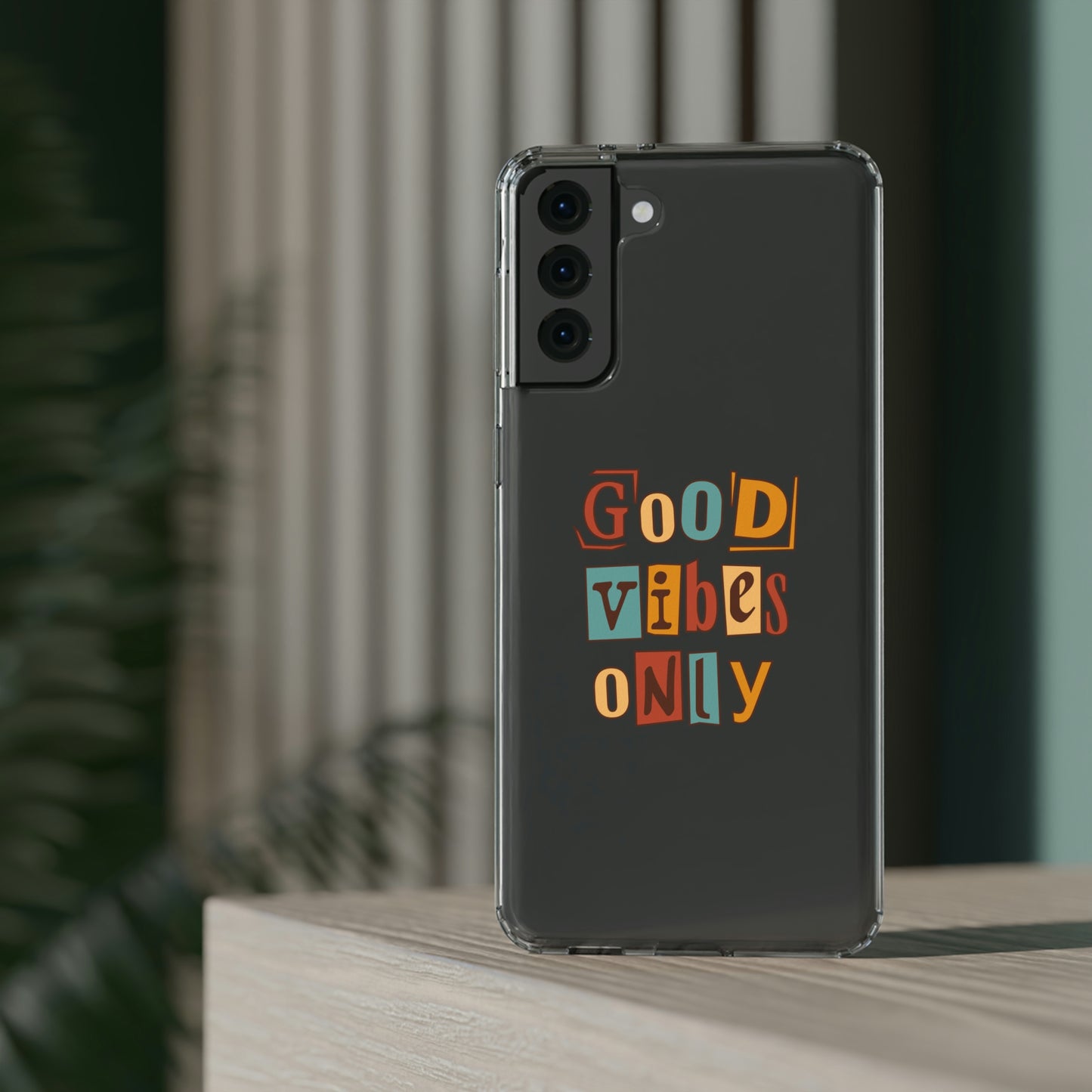 Good Vibes Only Clear Phone Case for Iphone and Samsung Galaxy