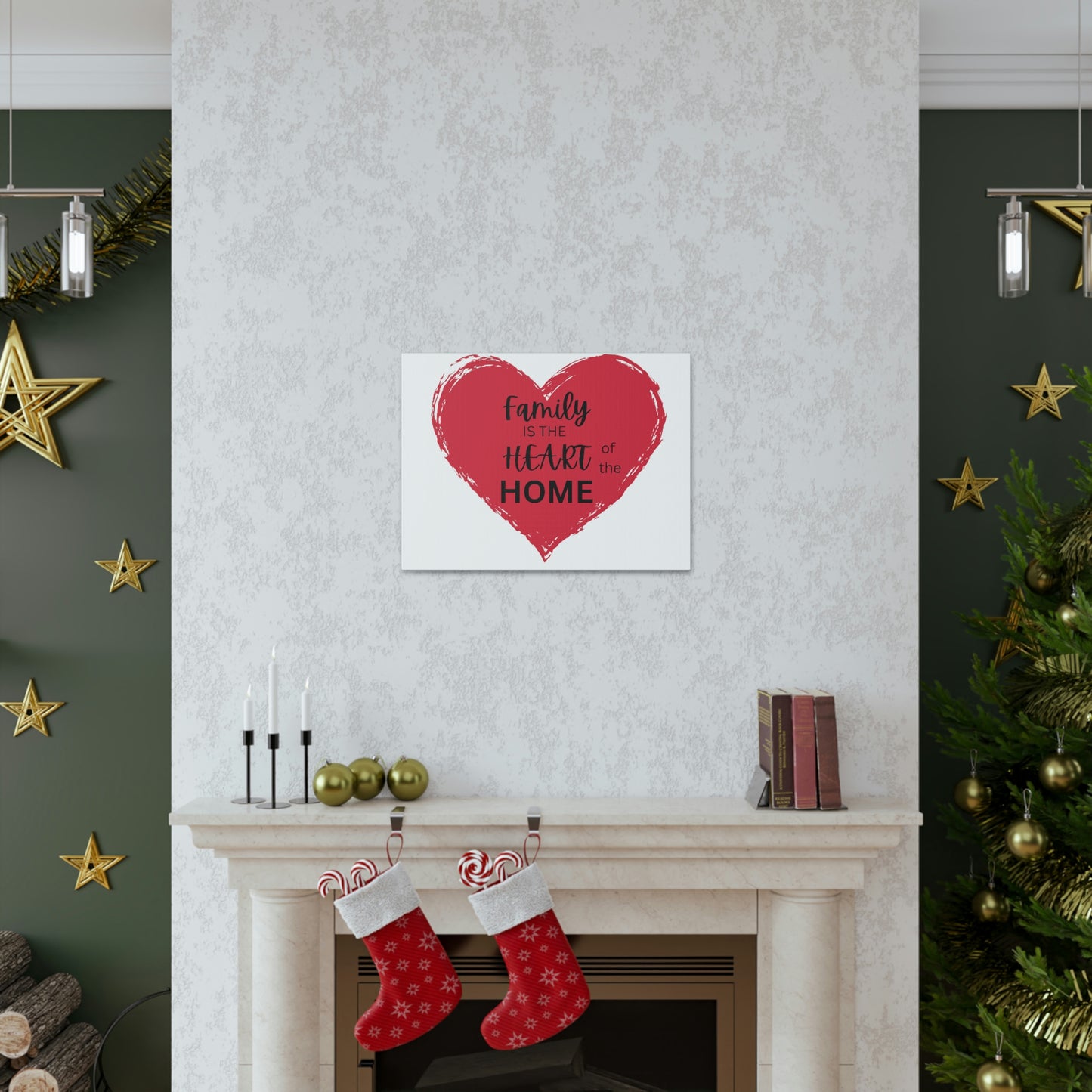 Family is the Heart of the Home canvas print