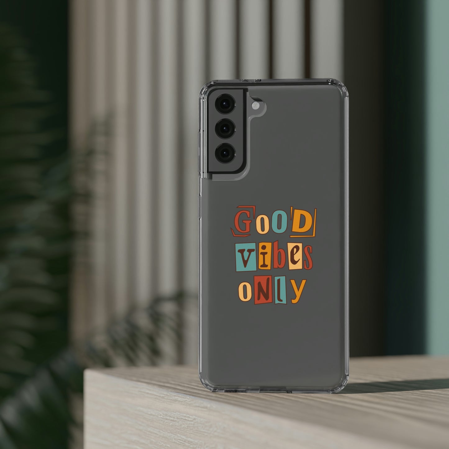 Good Vibes Only Clear Phone Case for Iphone and Samsung Galaxy