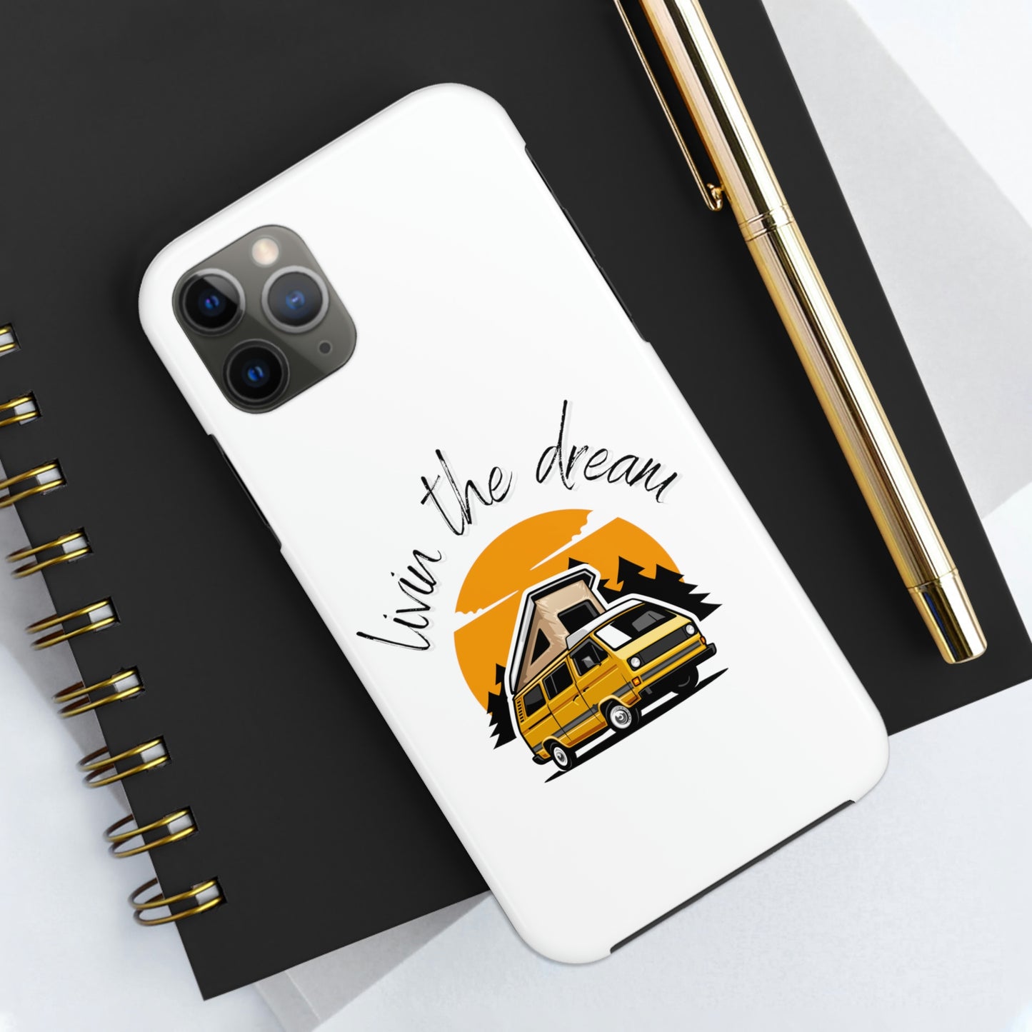 Livin the Dream RV Theme Tough Phone Cases, Case-Mate, Iphone 11 to Iphone 14 all models, Samsung Galaxy S6