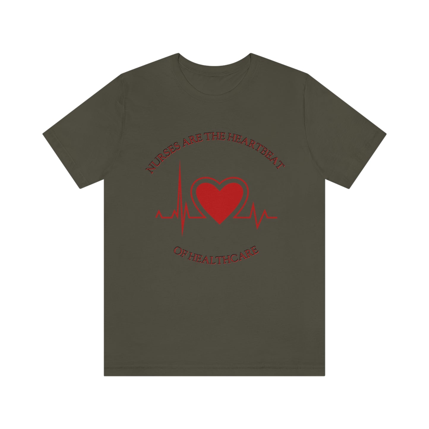 Unisex Jersey Short Sleeve Tee for Nurse, gift for nurse, nurses are the heartbeat for healthcare, heartbeat, nurse valentine gift