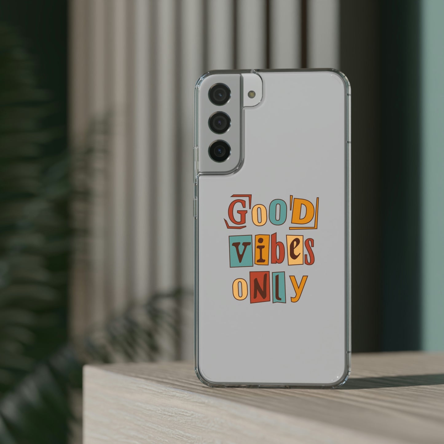 Good Vibes Only Clear Phone Case for Iphone and Samsung Galaxy