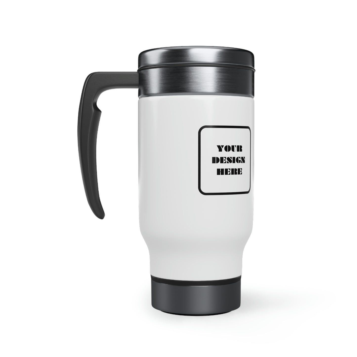 Custom Design Stainless Steel Travel Mug with Handle, 14oz